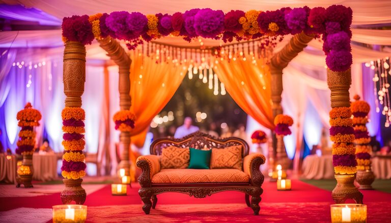 beautiful-decorations-cultural-program-wedding-decorations-props-candlelight-mandap-decor